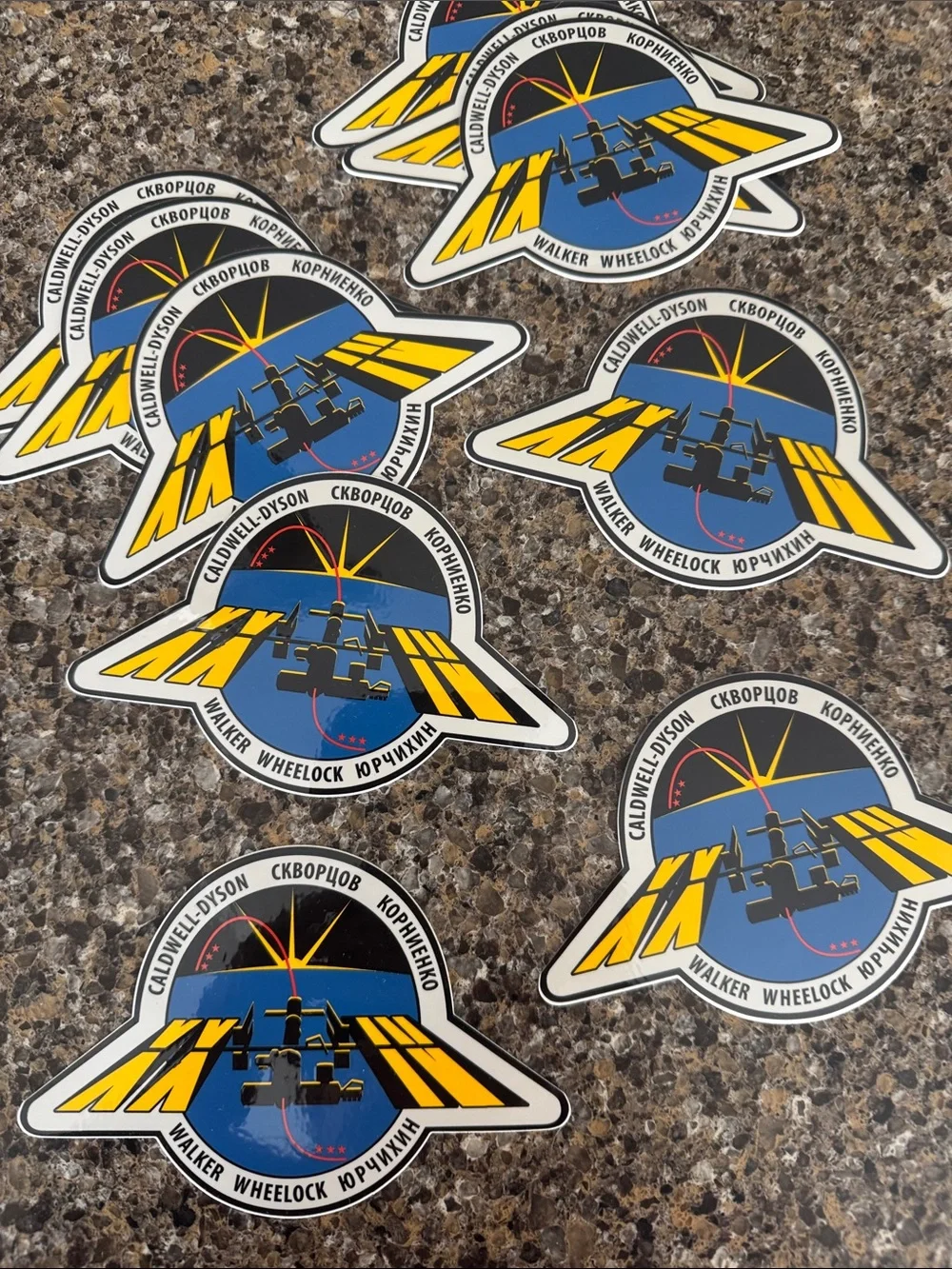 10 Vinyl Stickers of  Expedition 24 to the International Space Station - 2010